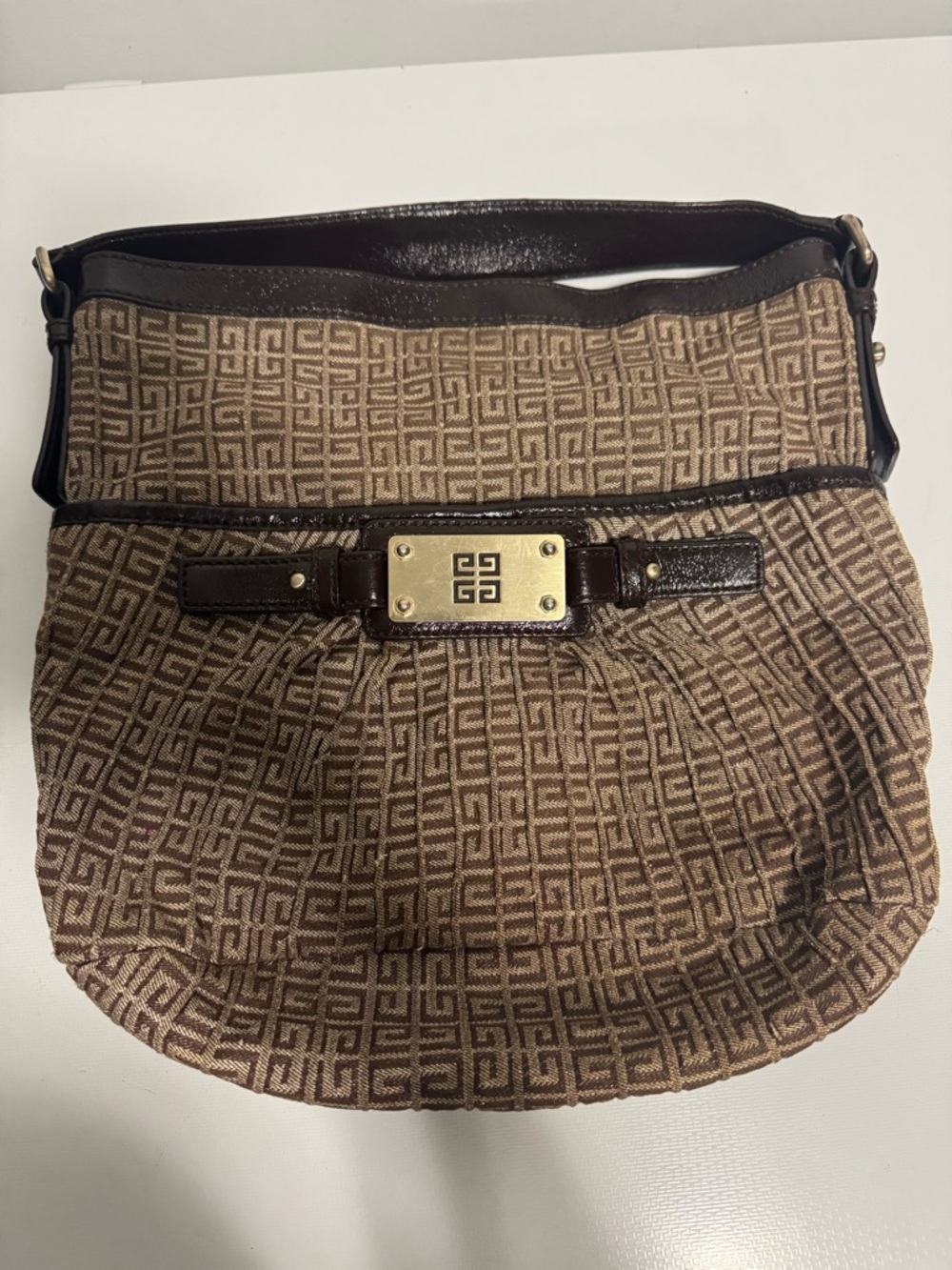 Givenchy Brown and Black Canvas Messenger Bag